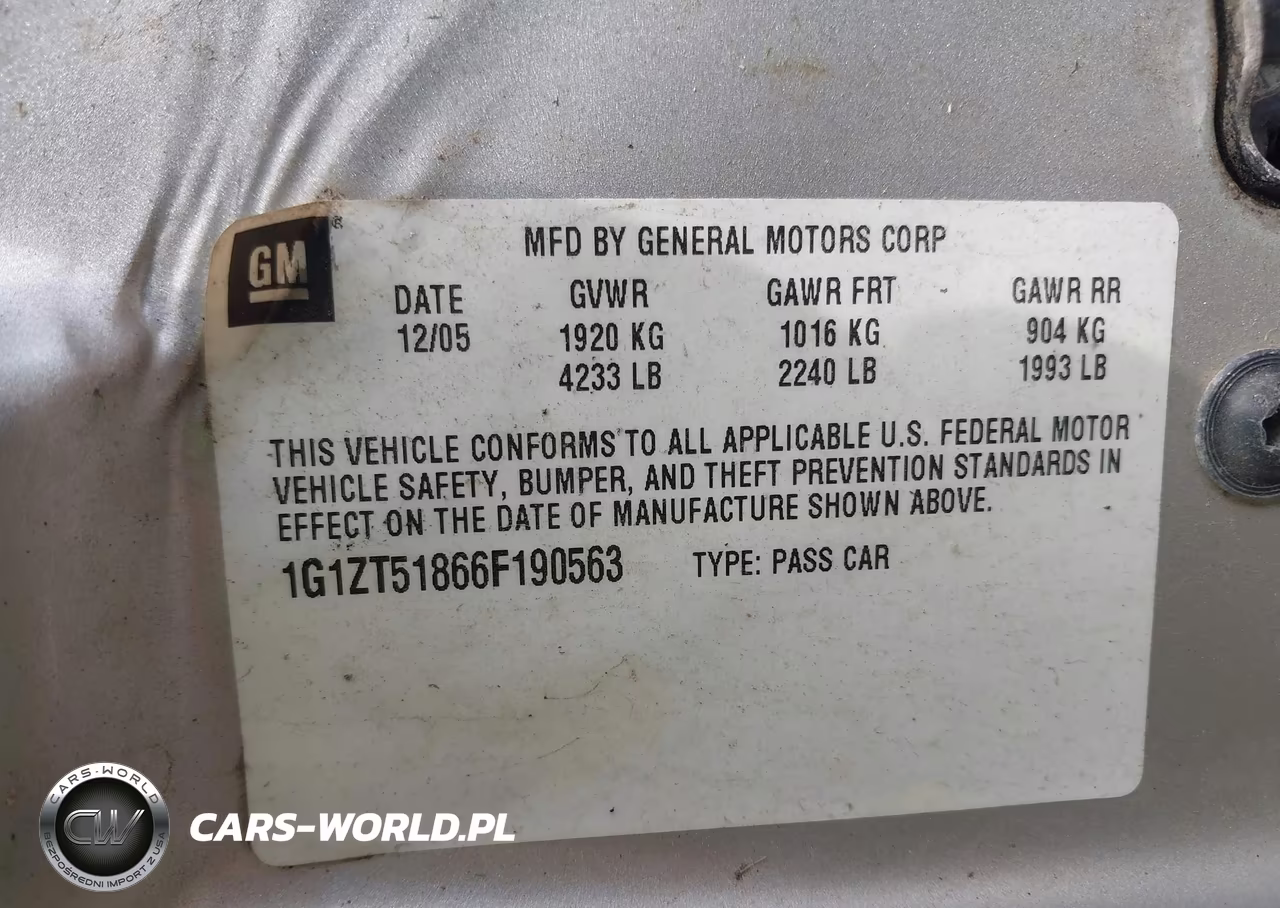 2006 Chevrolet Malibu Lt VIN:1G1ZT51866F190563 - 9