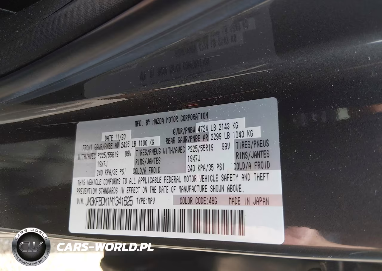 2021 Mazda Cx-5 Grand Touring VIN:JM3KFBDM1M1341625 - 9