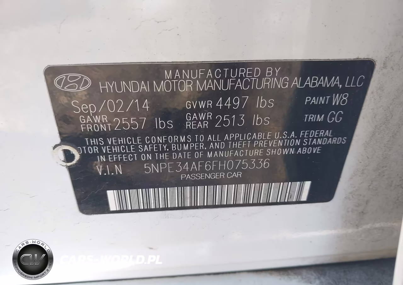 2015 Hyundai Sonata Sport VIN:5NPE34AF6FH075336 - 9