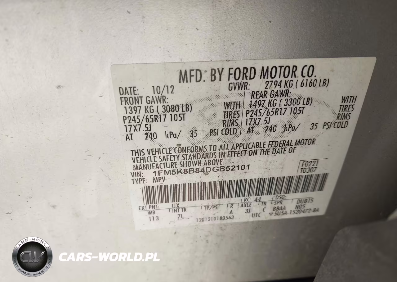 2013 Ford Explorer VIN:1FM5K8B84DGB52101 - 9