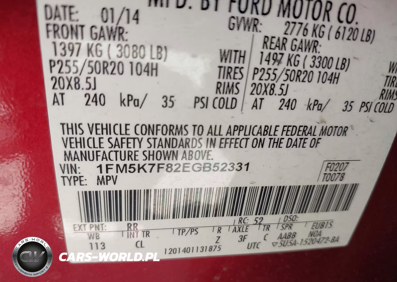 2014 Ford Explorer Limited VIN:1FM5K7F82EGB52331 - 9