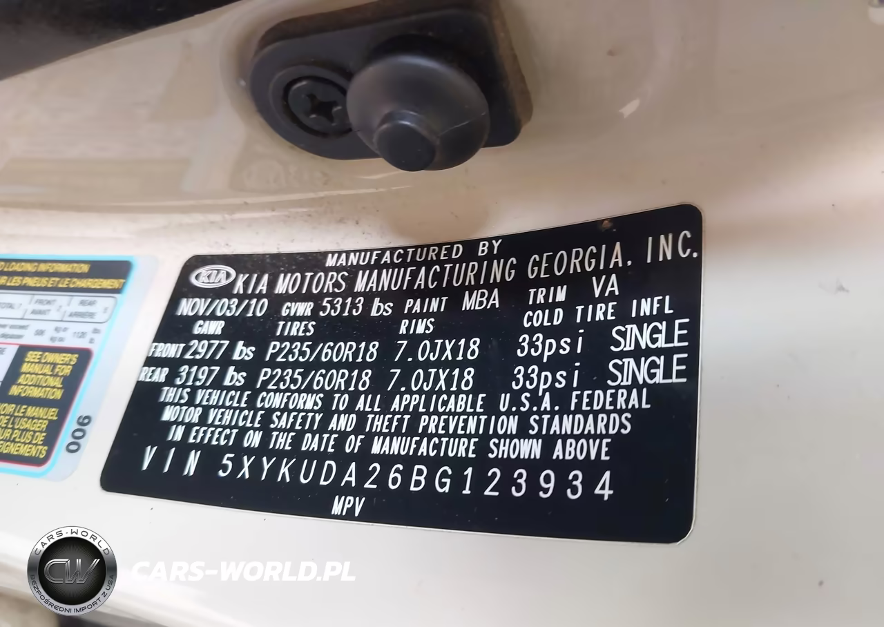 2011 Kia Sorento Ex V6 VIN:5XYKUDA26BG123934 - 9