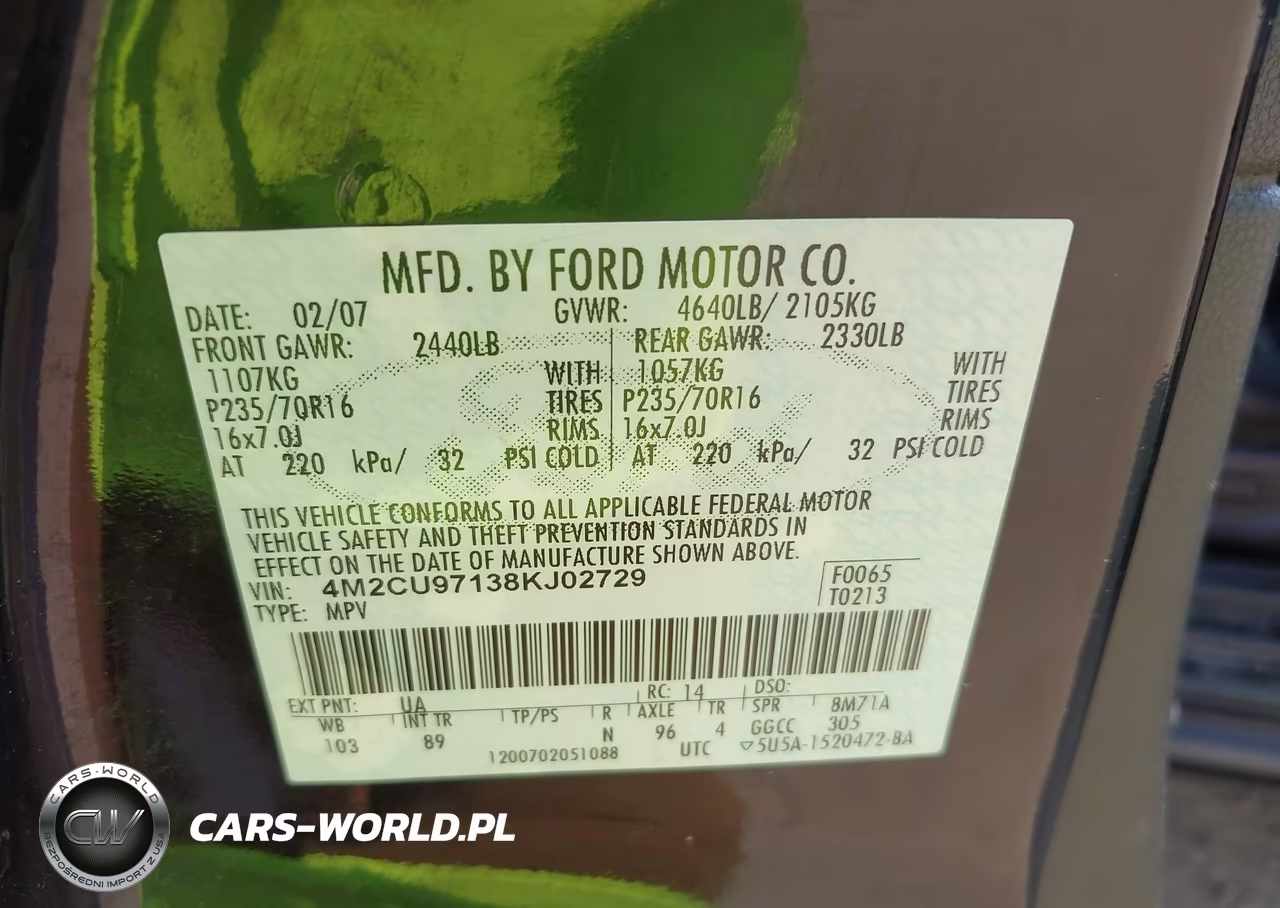 2008 Mercury Mariner Premier VIN:4M2CU97138KJ02729 - 9