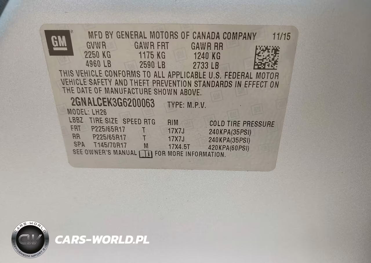 2016 Chevrolet Equinox Lt VIN:2GNALCEK3G6200063 - 9