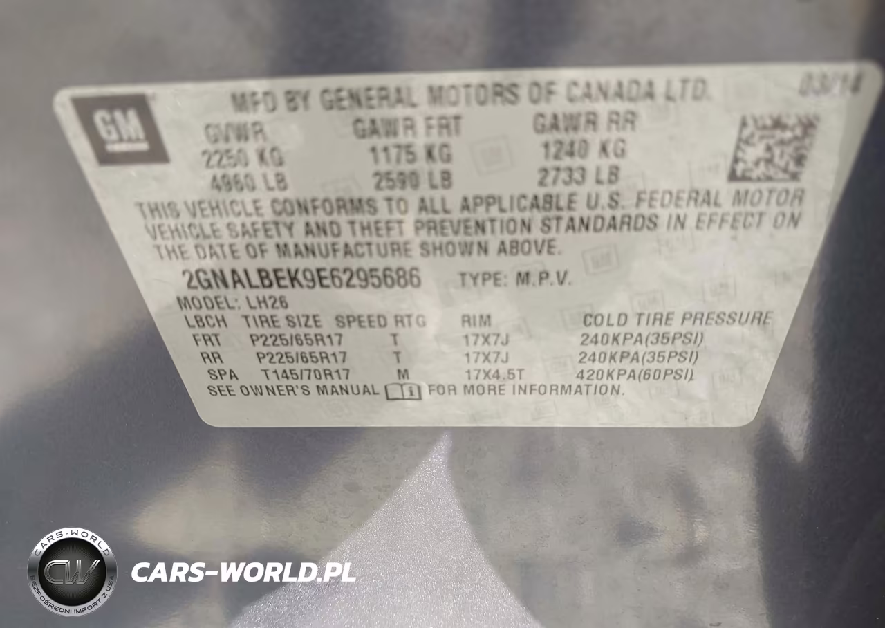 2014 Chevrolet Equinox Lt VIN:2GNALBEK9E6295686 - 9