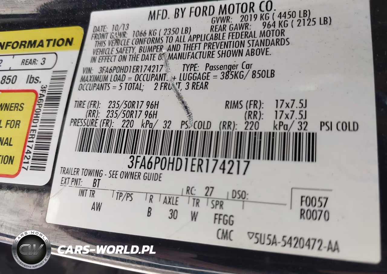 2014 Ford Fusion Se VIN:3FA6P0HD1ER174217 - 9