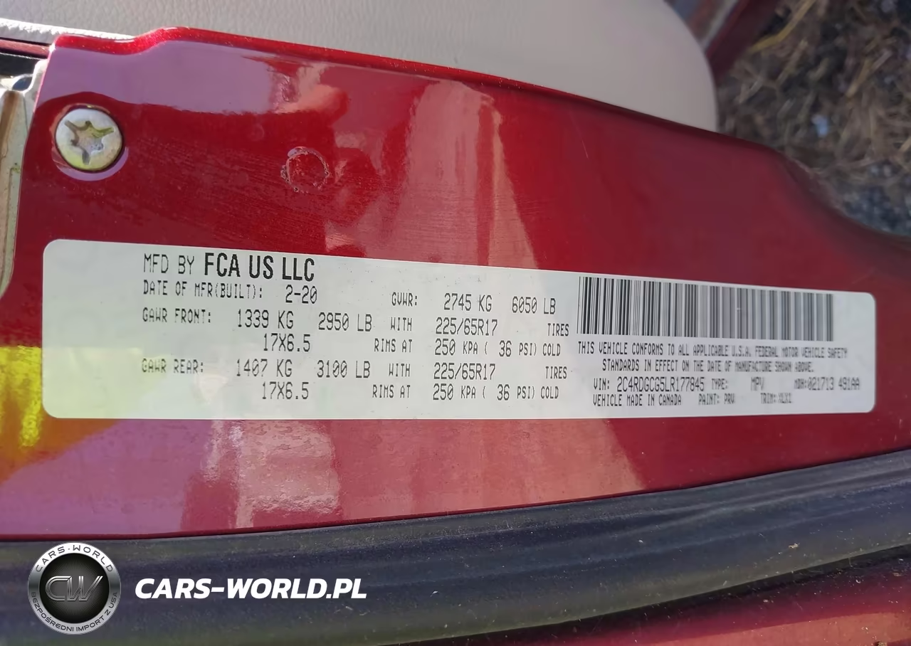 2020 Dodge Grand Caravan Sxt VIN:2C4RDGCG5LR177845 - 9