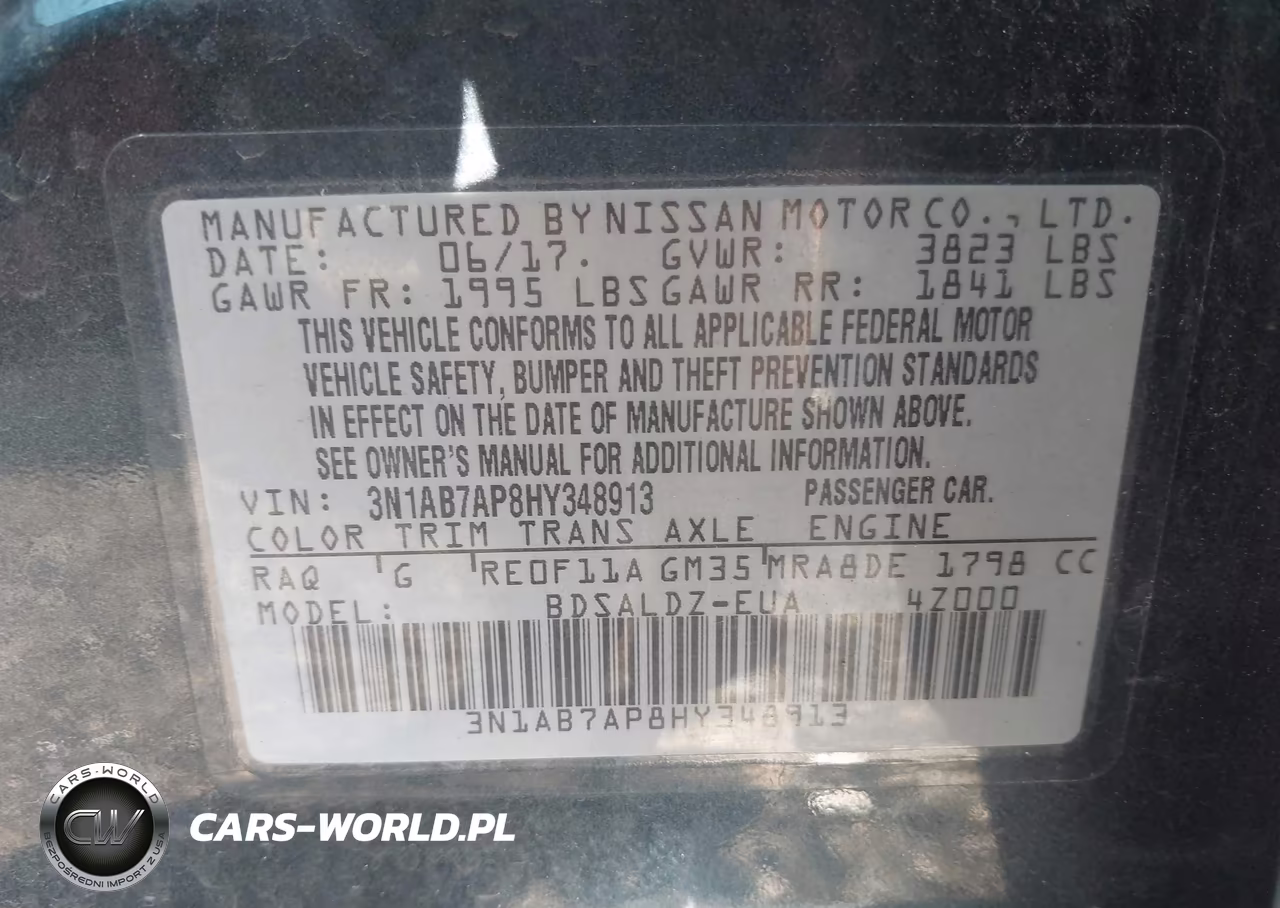 2017 Nissan Sentra Sv VIN:3N1AB7AP8HY348913 - 9
