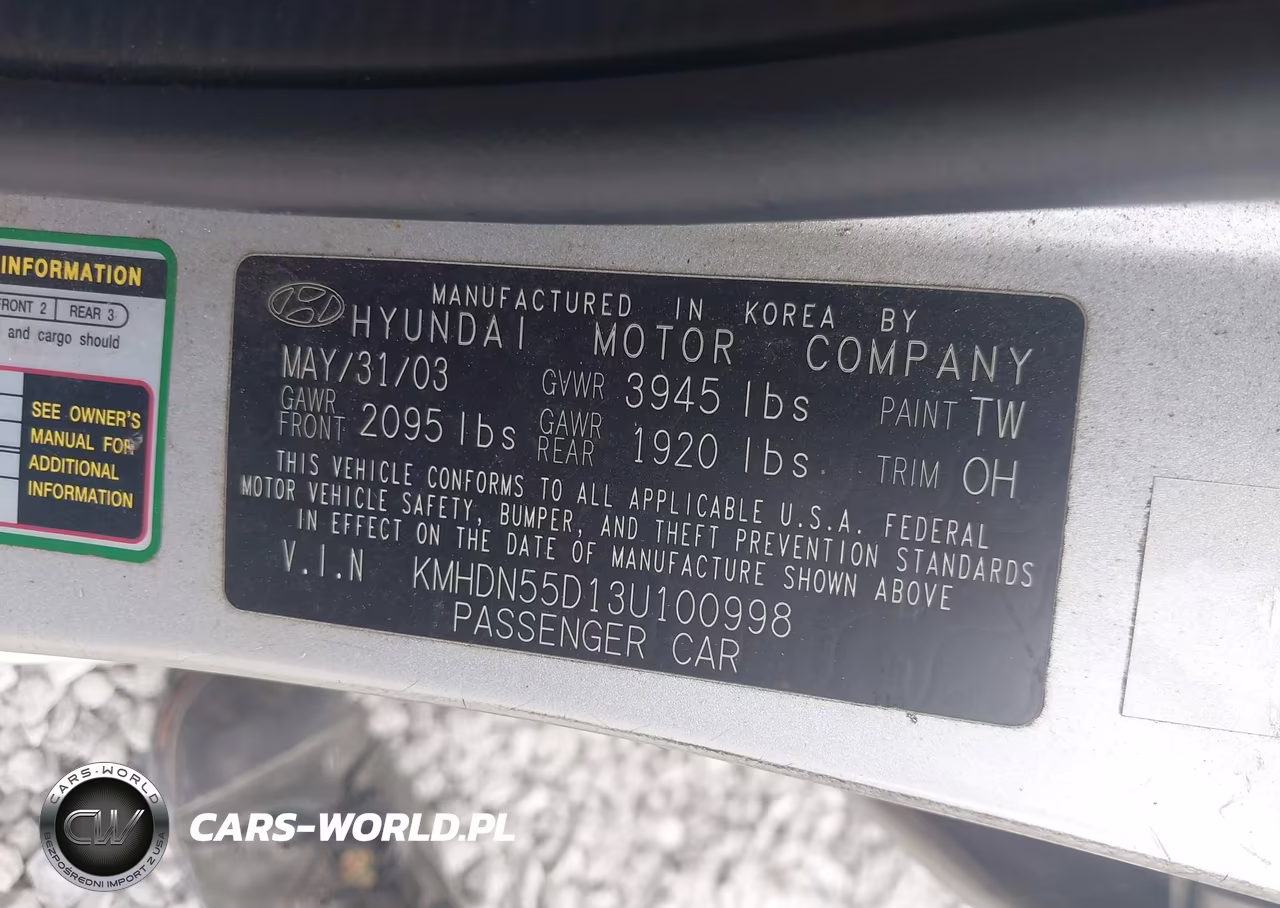 2003 Hyundai Elantra Gt VIN:KMHDN55D13U100998 - 9