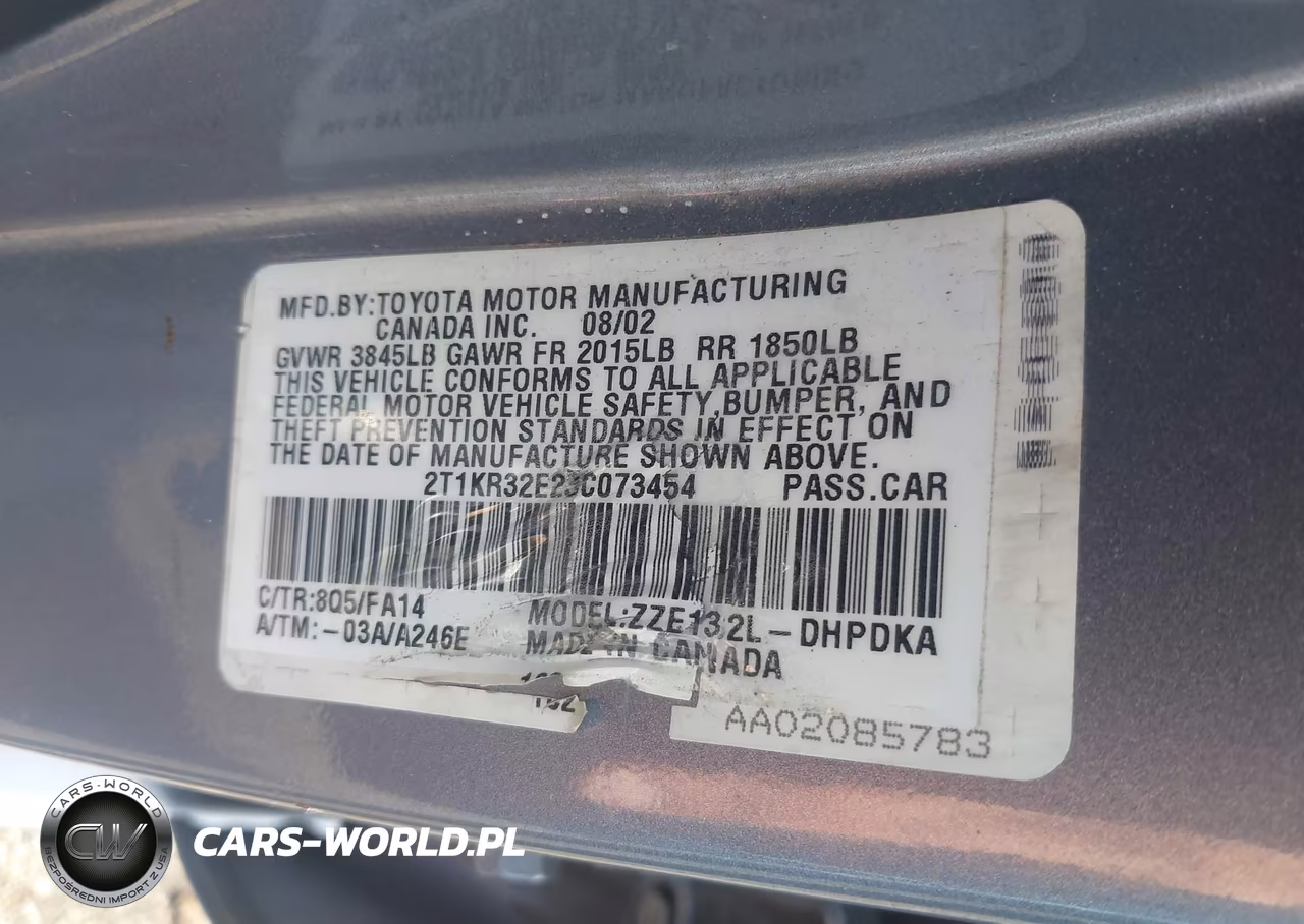 2003 Toyota Matrix Standard VIN:2T1KR32E23C073454 - 9