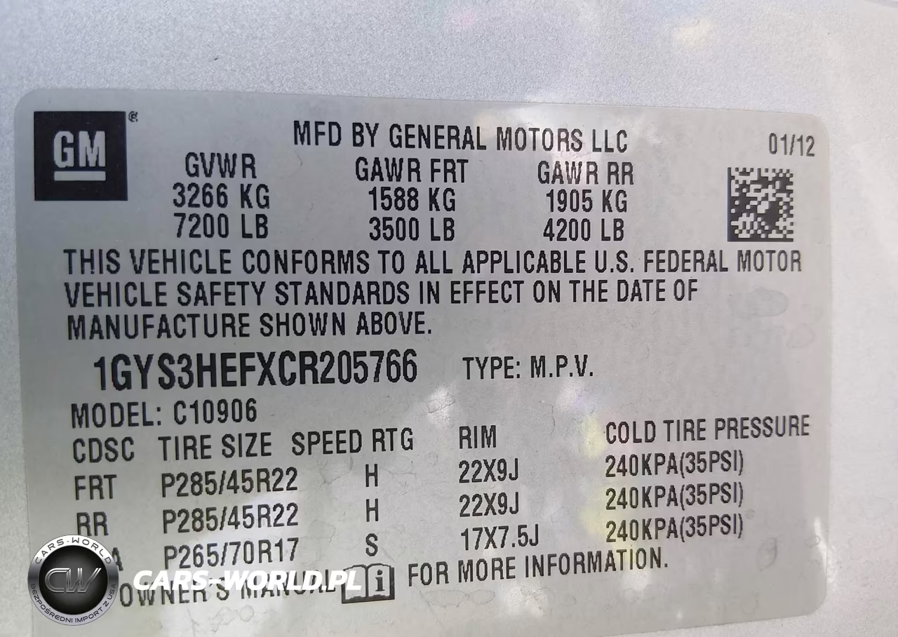2012 Cadillac Escalade Esv Luxury VIN:1GYS3HEFXCR205766 - 9