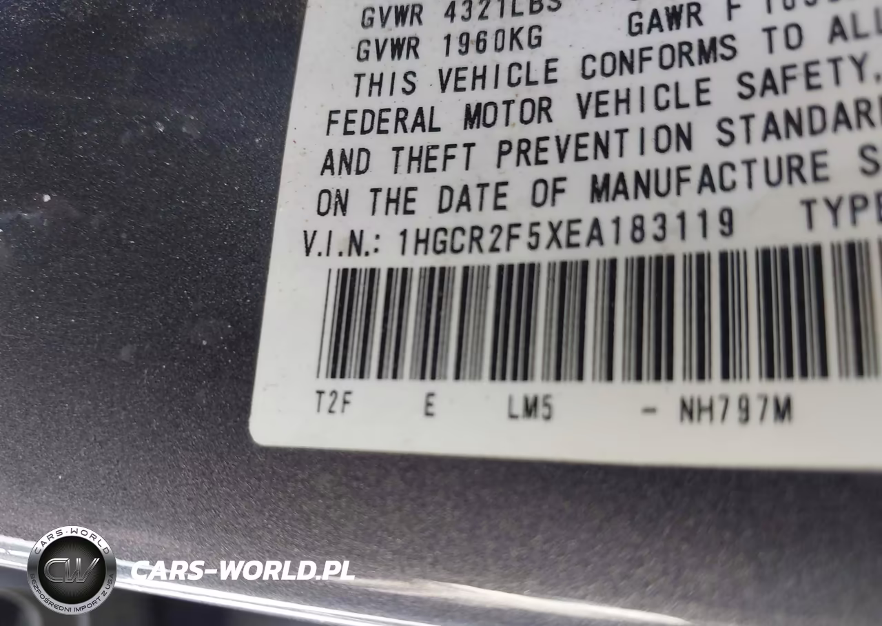 2014 Honda Accord Sport VIN:1HGCR2F5XEA183119 - 9