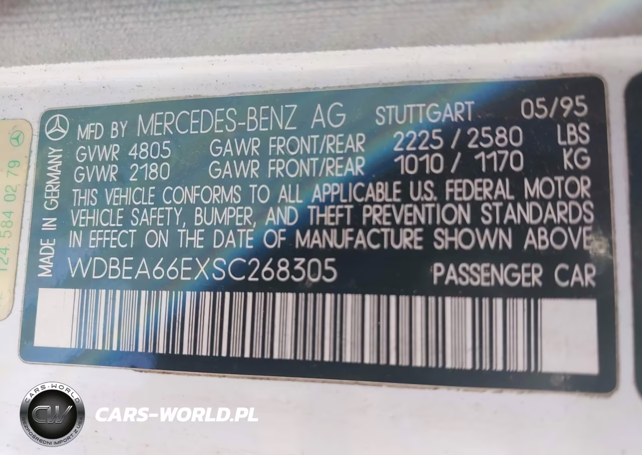 1995 Mercedes-Benz E 320 VIN:WDBEA66EXSC268305 - 9