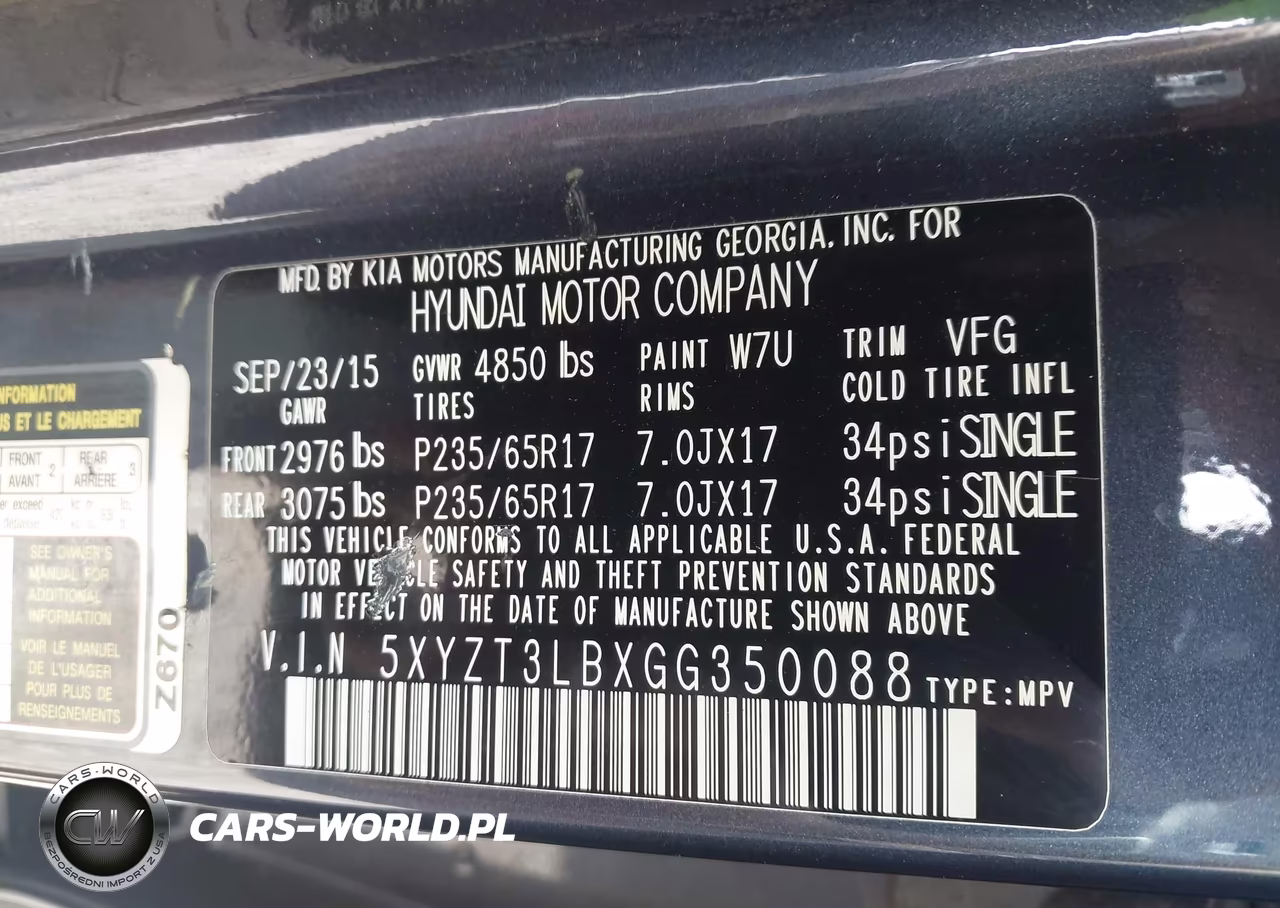 2016 Hyundai Santa Fe Sport 2.4L VIN:5XYZT3LBXGG350088 - 9