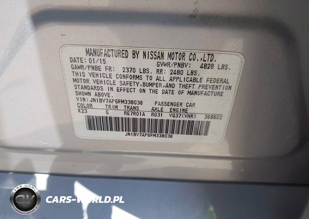 2015 Infiniti Q50 Premium VIN:JN1BV7AP6FM338036 - 9