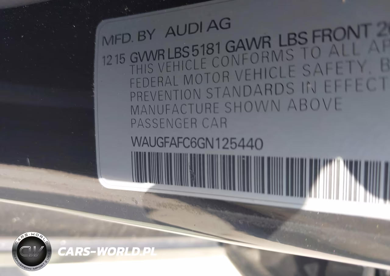 2016 Audi A6 2.0T Premium Plus VIN:WAUGFAFC6GN125440 - 9