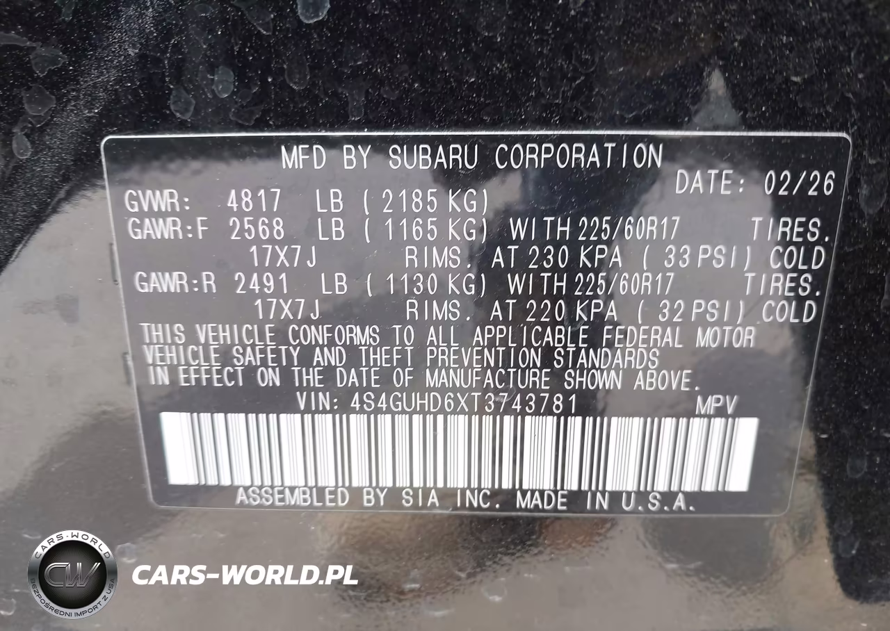 2026 Subaru Crosstrek Premium VIN:4S4GUHD6XT3743781 - 9