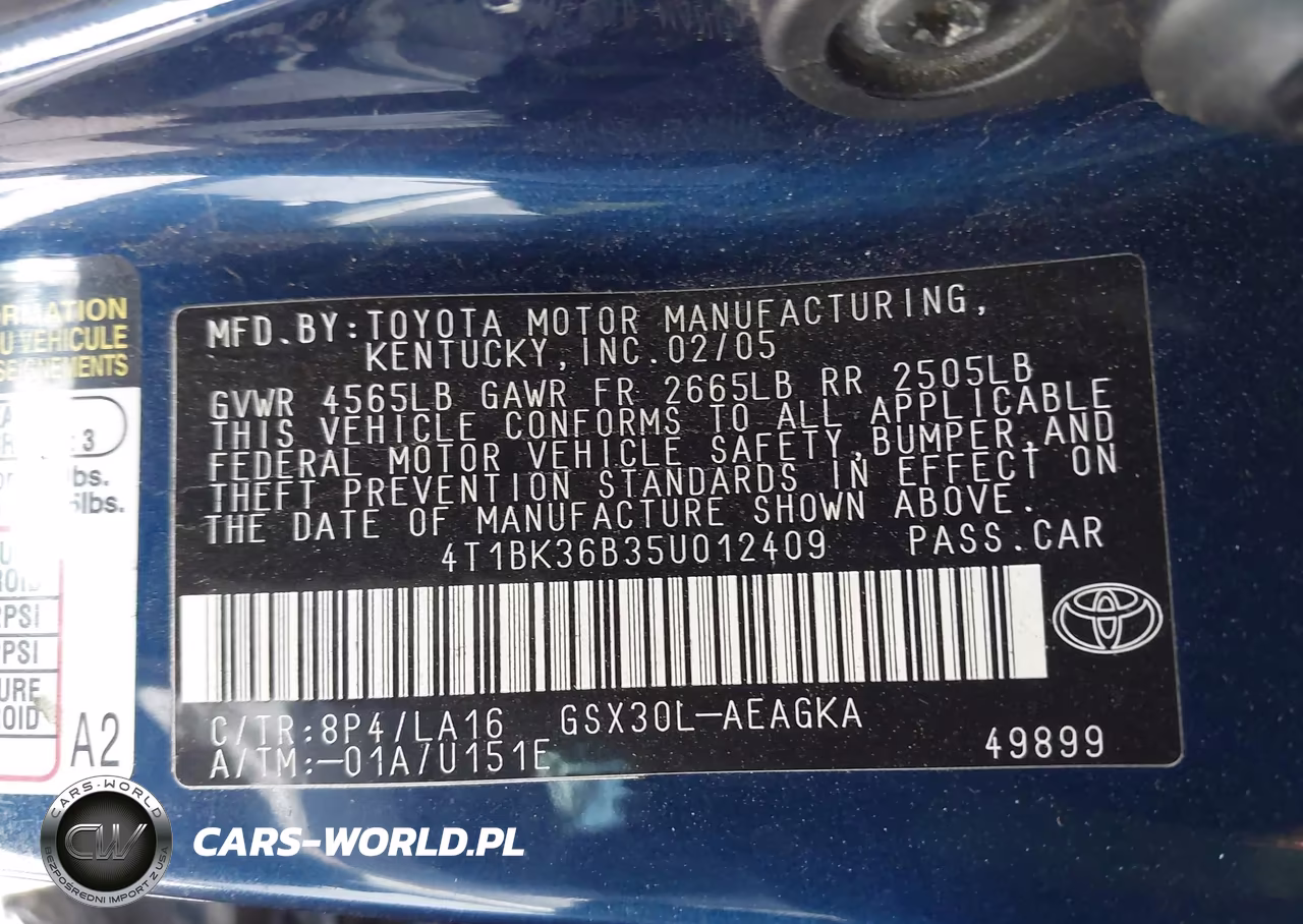 2005 Toyota Avalon Xls VIN:4T1BK36B35U012409 - 9
