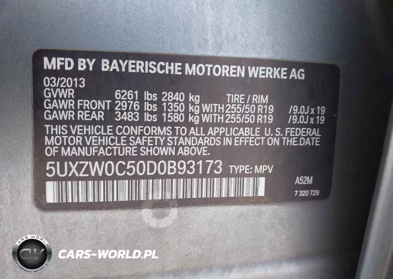 2013 BMW X5 xDrive35D VIN:5UXZW0C50D0B93173 - 9