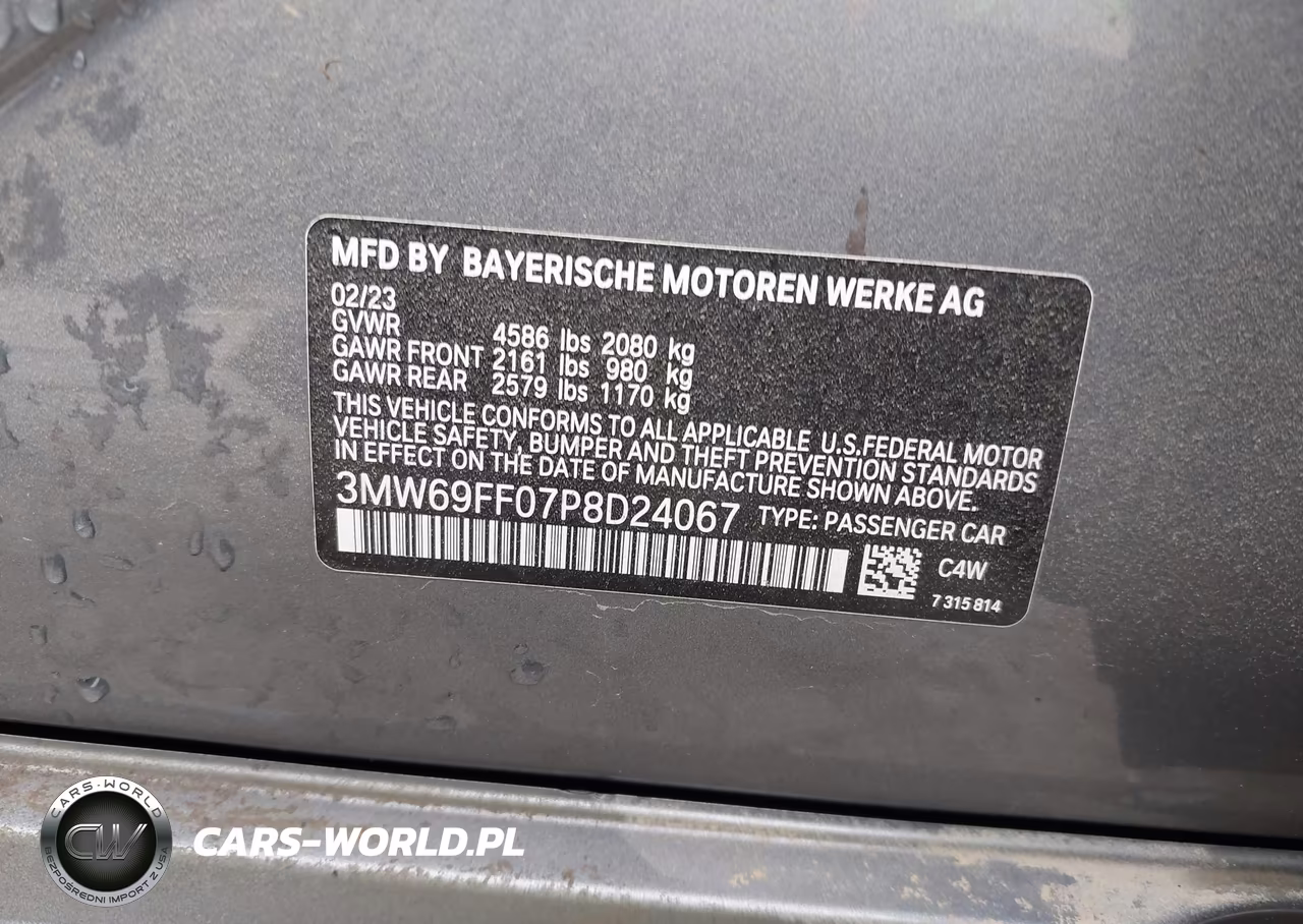 2023 BMW 330I VIN:3MW69FF07P8D24067 - 9