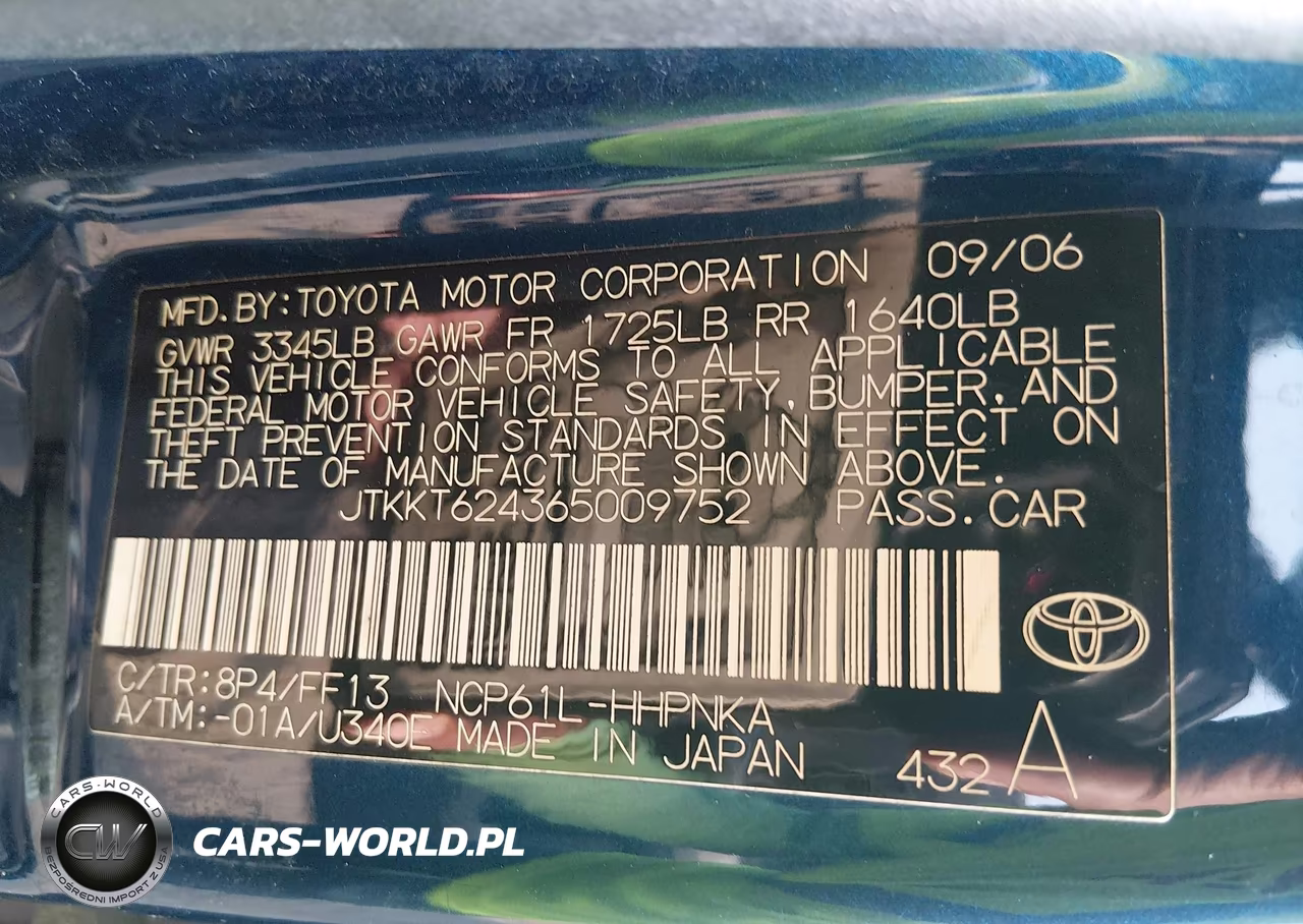 2006 Scion Xa VIN:JTKKT624365009752 - 9