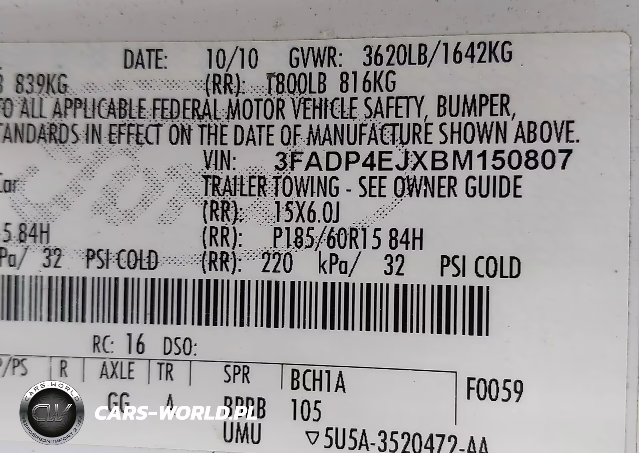 2011 Ford Fiesta Se VIN:3FADP4EJXBM150807 - 9