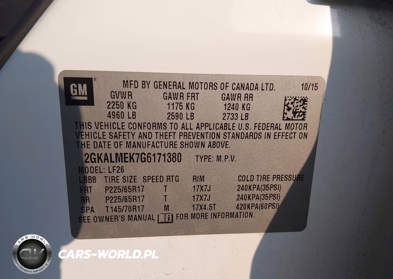 2016 GMC Terrain Sle-1 VIN:2GKALMEK7G6171380 - 9