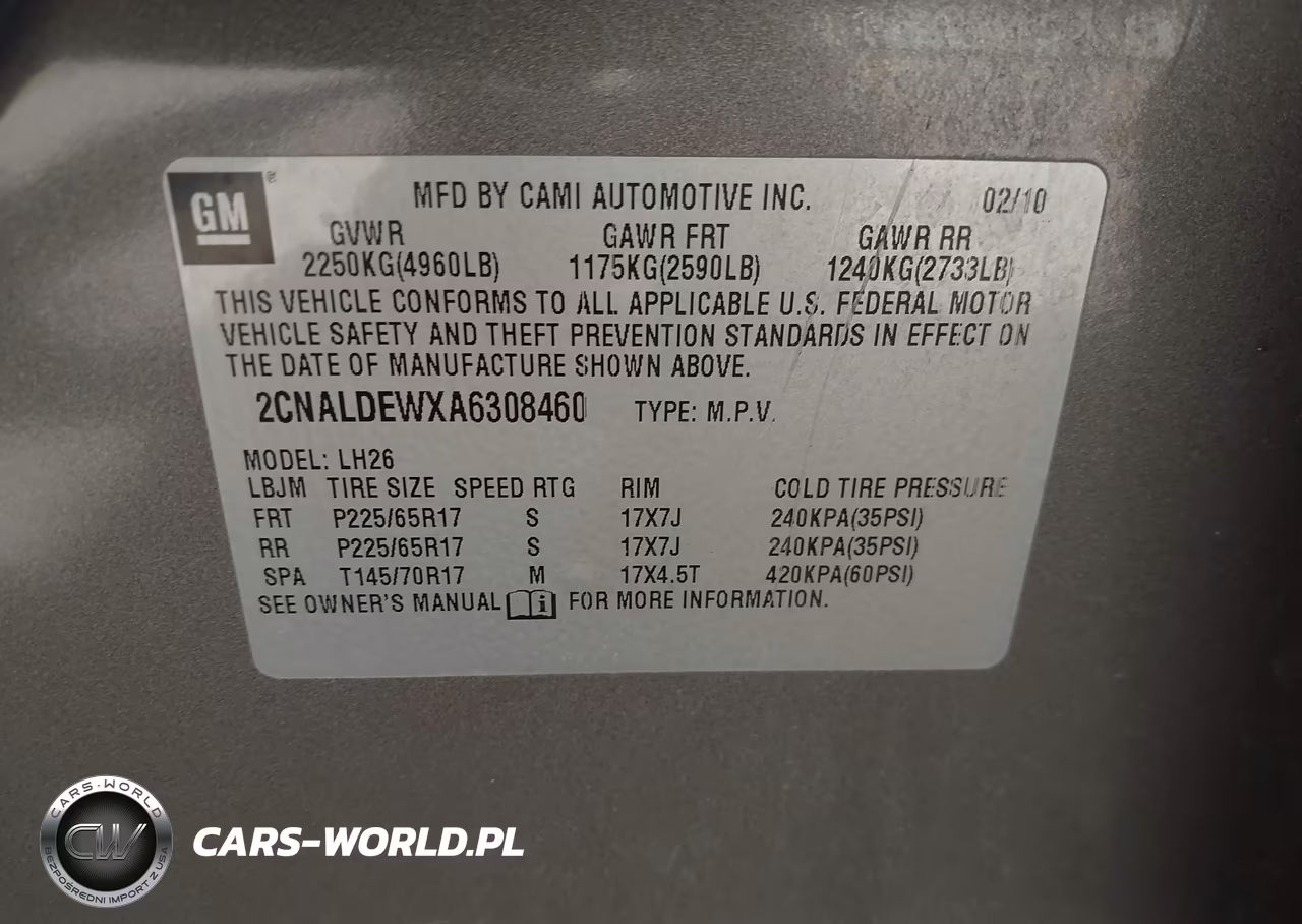 2010 Chevrolet Equinox Lt VIN:2CNALDEWXA6308460 - 9