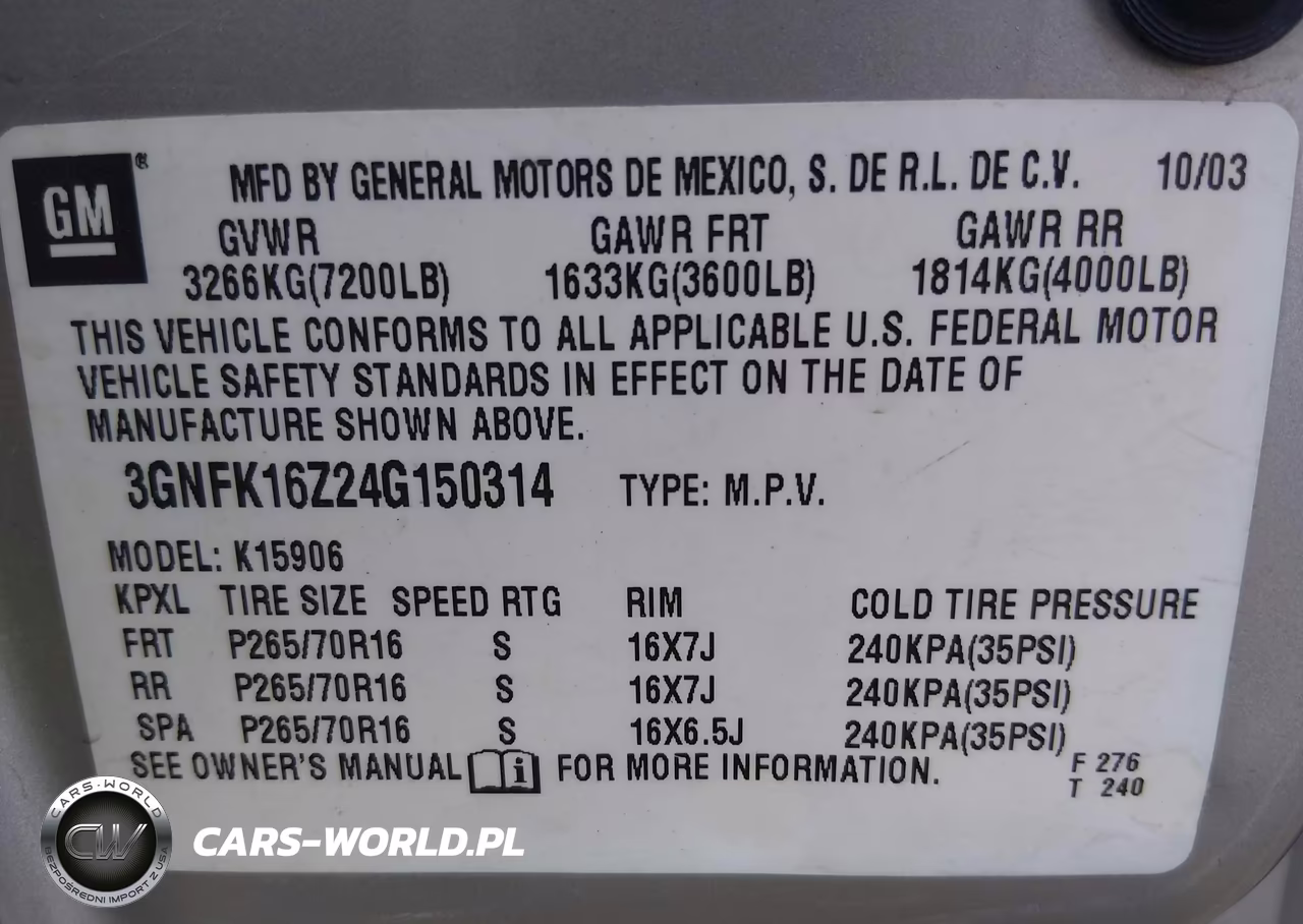 2004 Chevrolet Suburban 1500 Lt VIN:3GNFK16Z24G150314 - 9