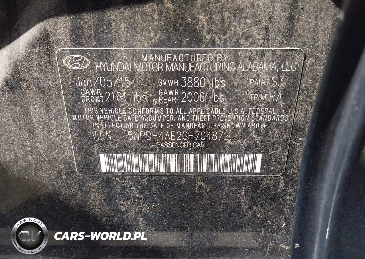 2016 Hyundai Elantra Se VIN:5NPDH4AE2GH704872 - 9