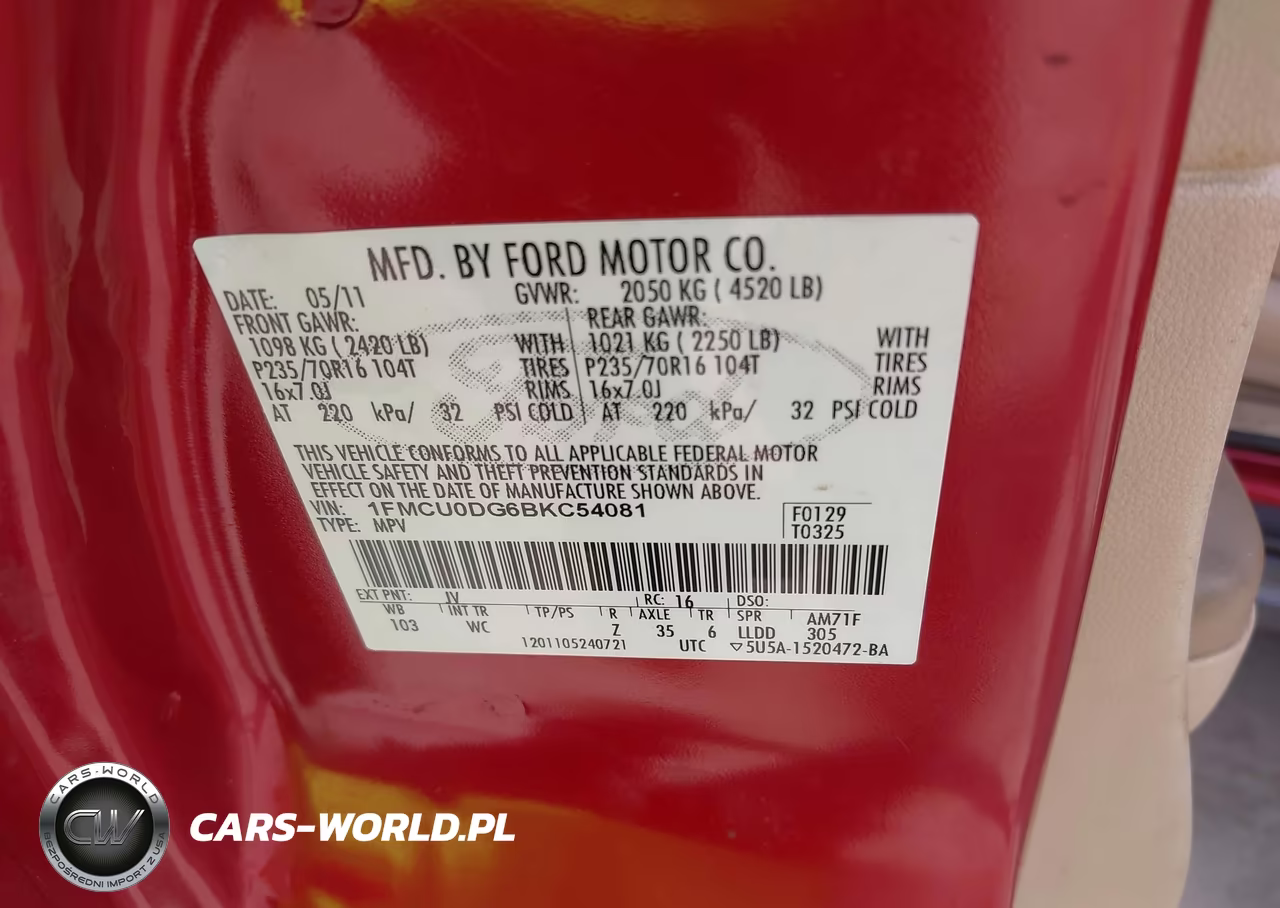 2011 Ford Escape Xlt VIN:1FMCU0DG6BKC54081 - 9