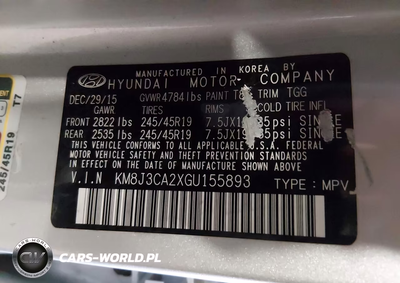 2016 Hyundai Tucson Sport VIN:KM8J3CA2XGU155893 - 9