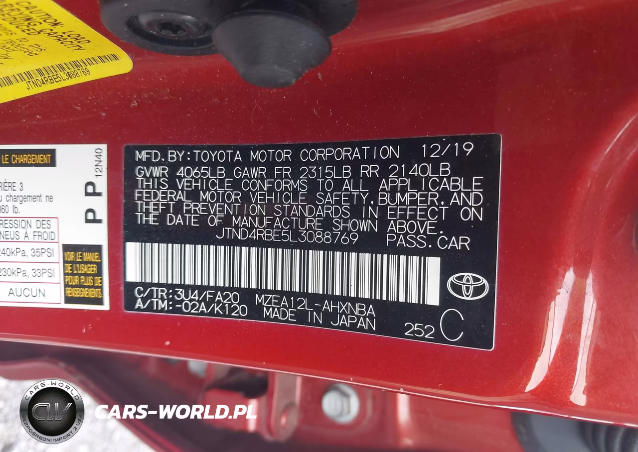 2020 Toyota Corolla Se VIN:JTND4RBE5L3088769 - 9