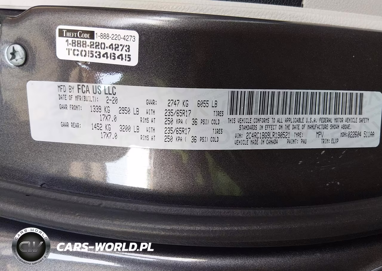 2020 Chrysler Pacifica Touring L VIN:2C4RC1BG9LR190521 - 9