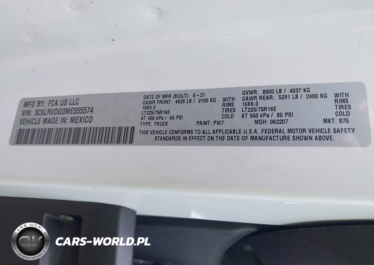 2021 Ram Promaster 2500 High Roof 159 Wb VIN:3C6LRVDG0ME555574 - 9