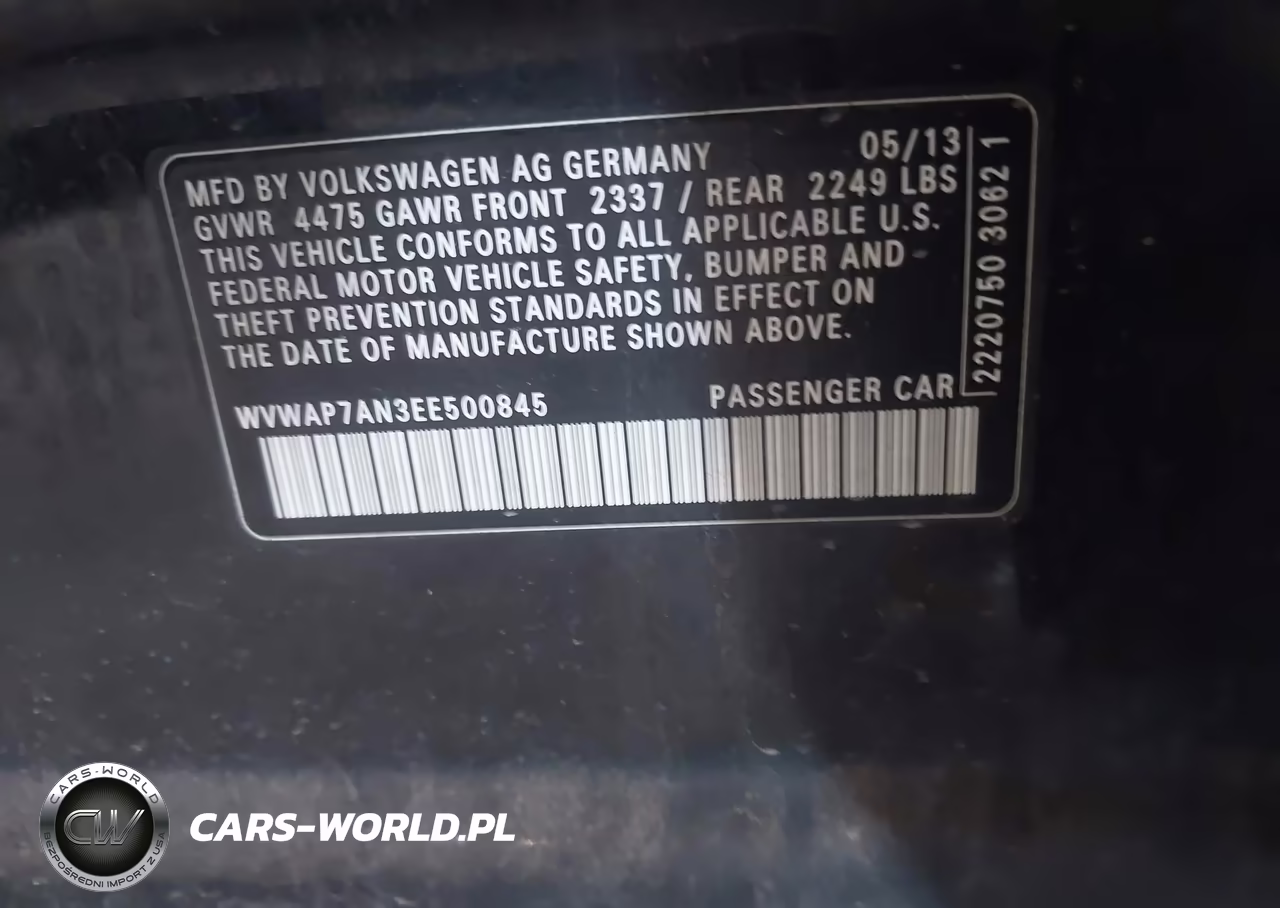 2014 Volkswagen Cc 2.0T R-Line VIN:WVWAP7AN3EE500845 - 9