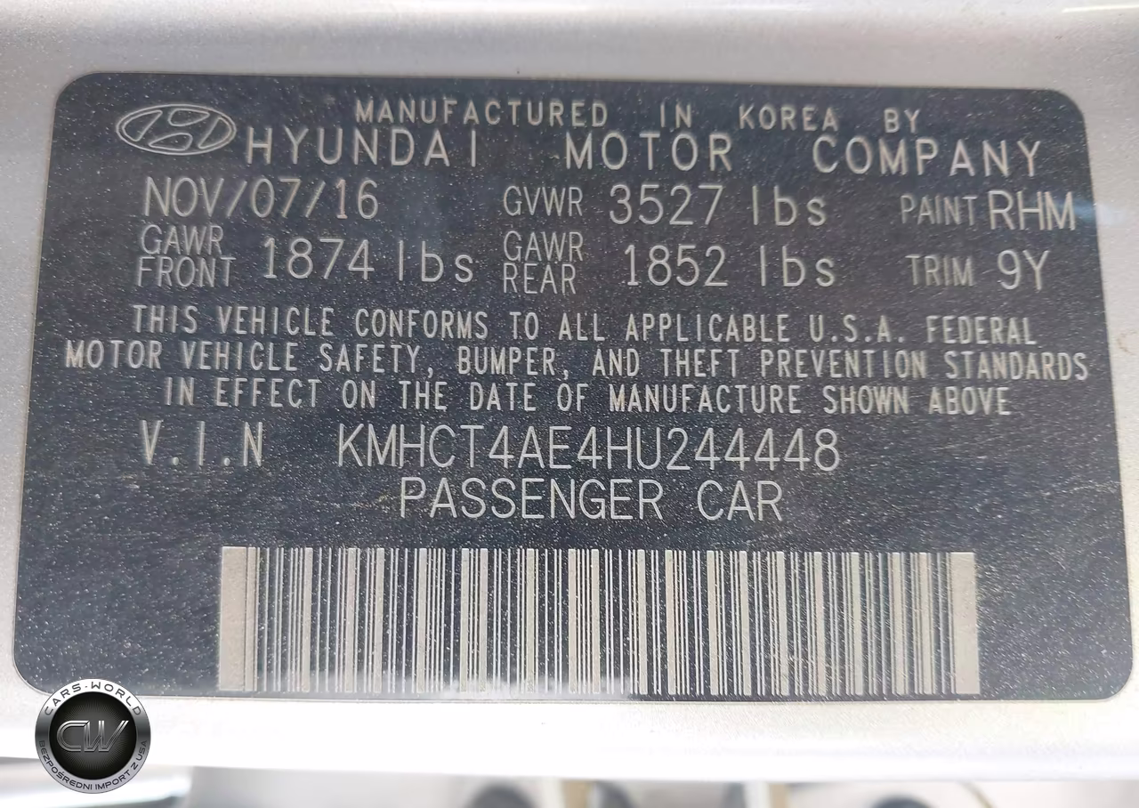 2017 Hyundai Accent Se VIN:KMHCT4AE4HU244448 - 9