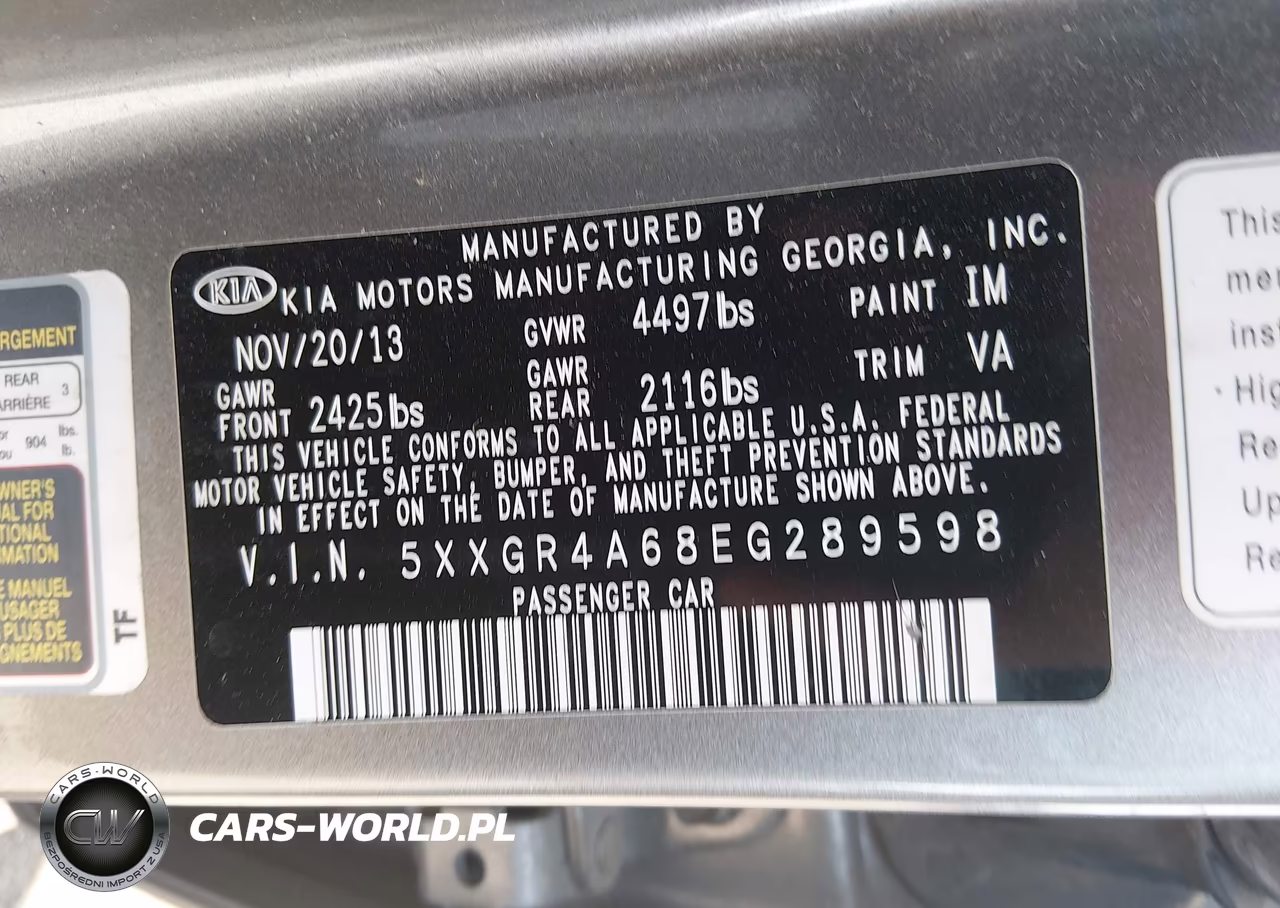 2014 Kia Optima Sxl Turbo VIN:5XXGR4A68EG289598 - 9