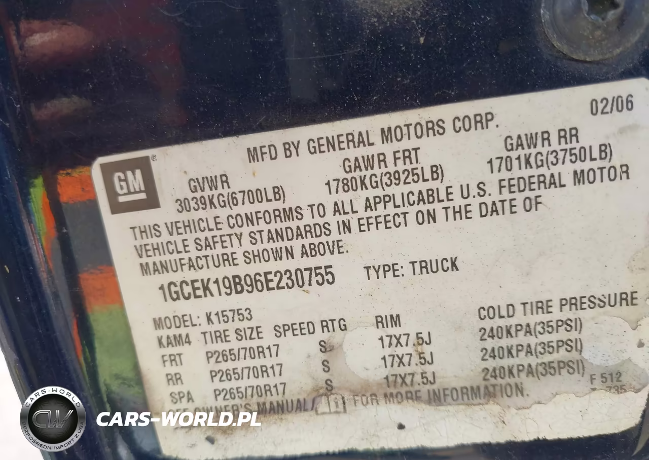 2006 Chevrolet Silverado K1500 VIN:1GCEK19B96E230755 - 9