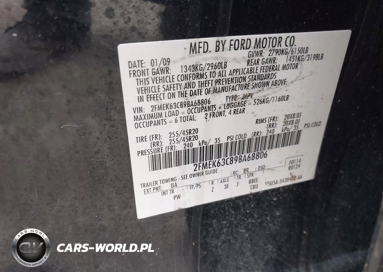 2009 Ford Flex Limited VIN:2FMEK63C89BA68806 - 9