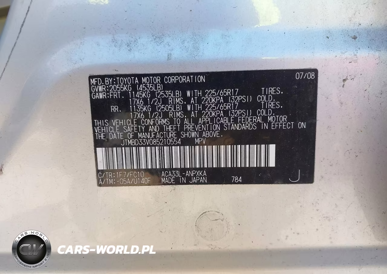 2008 Toyota Rav4 VIN:JTMBD33V085210554 - 9