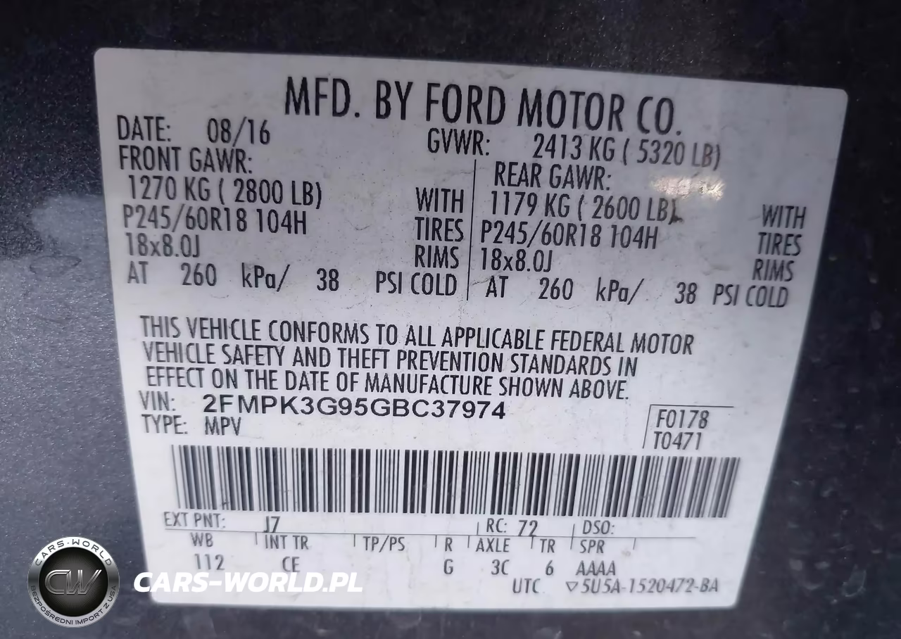 2016 Ford Edge Se VIN:2FMPK3G95GBC37974 - 9