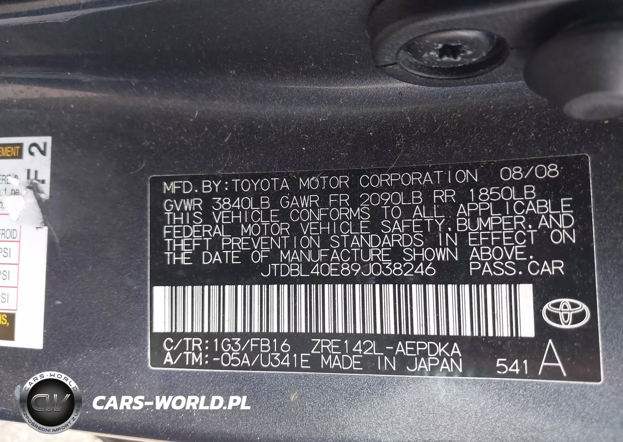 2009 Toyota Corolla Le VIN:JTDBL40E89J038246 - 9