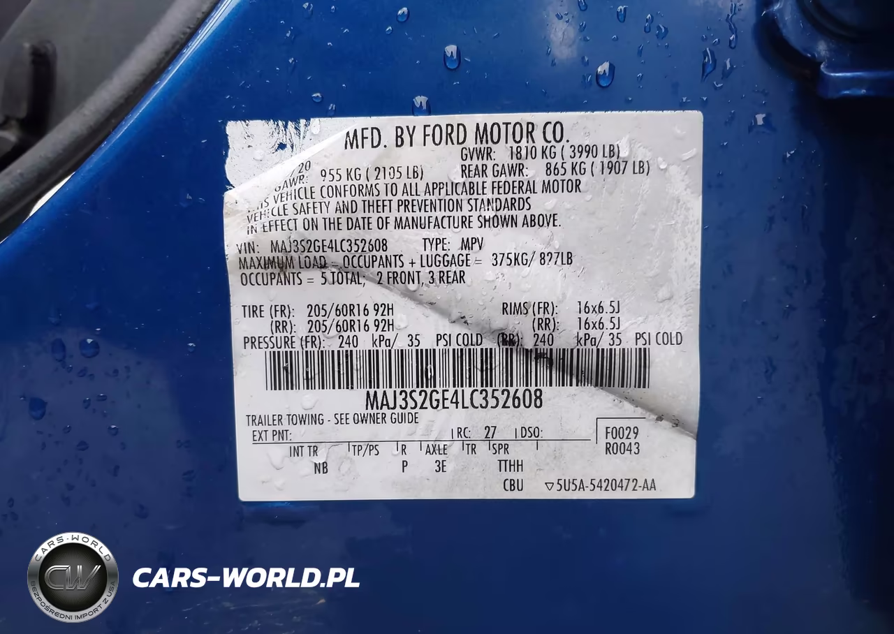 2020 Ford Ecosport Se VIN:MAJ3S2GE4LC352608 - 9