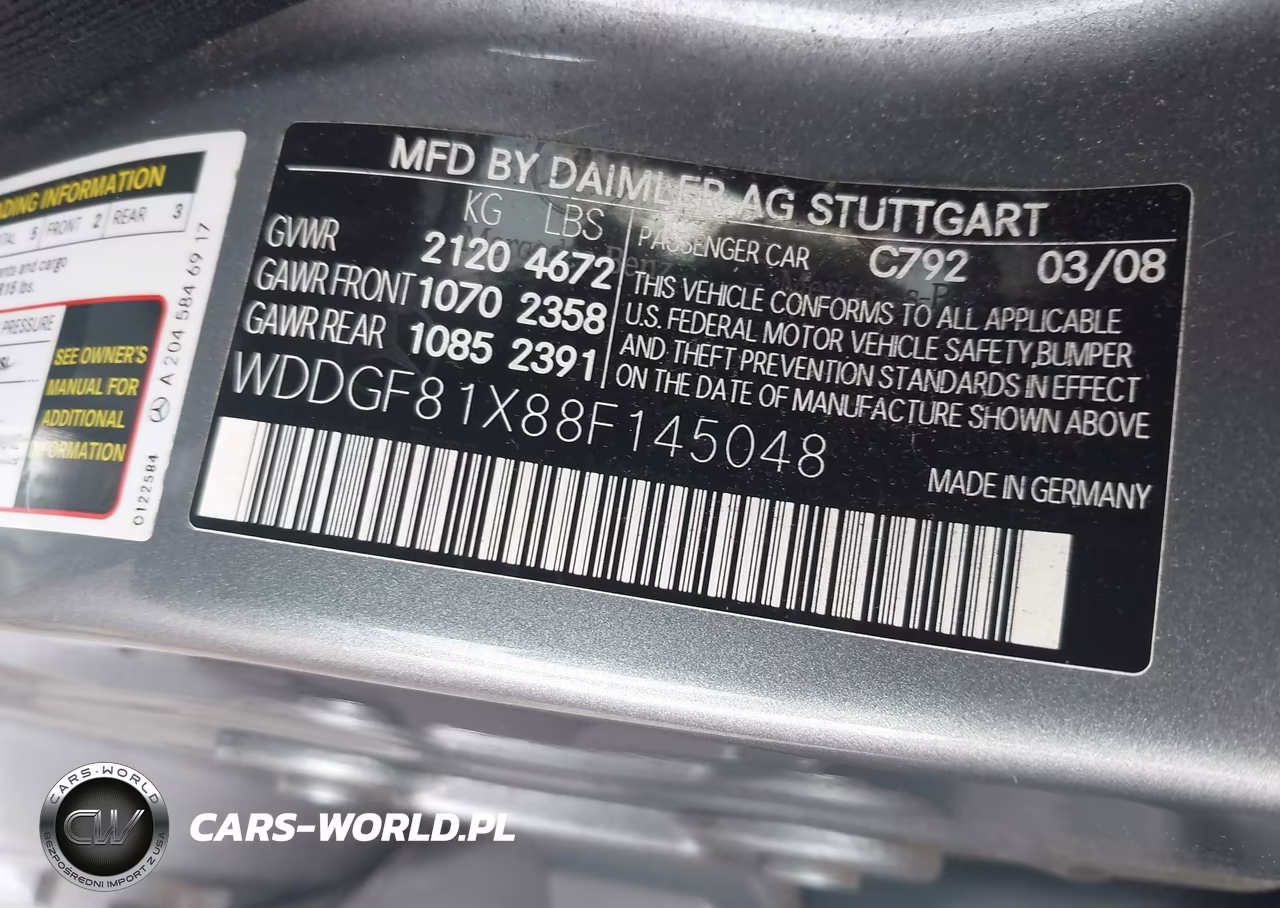 2008 Mercedes-Benz C 300 Luxury 4Matic-Sport 4Matic VIN:WDDGF81X88F145048 - 9