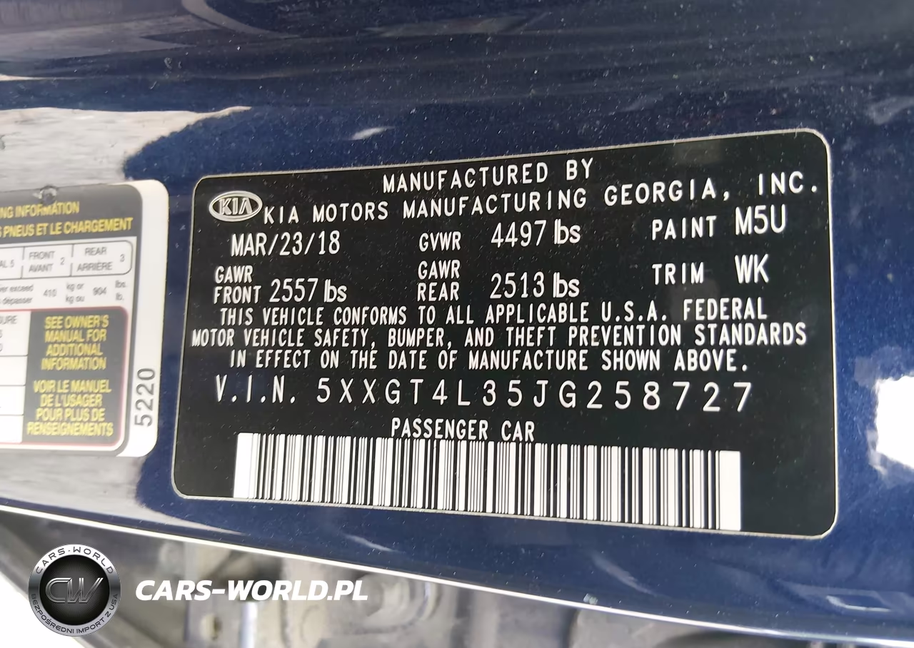 2018 Kia Optima Lx VIN:5XXGT4L35JG258727 - 9