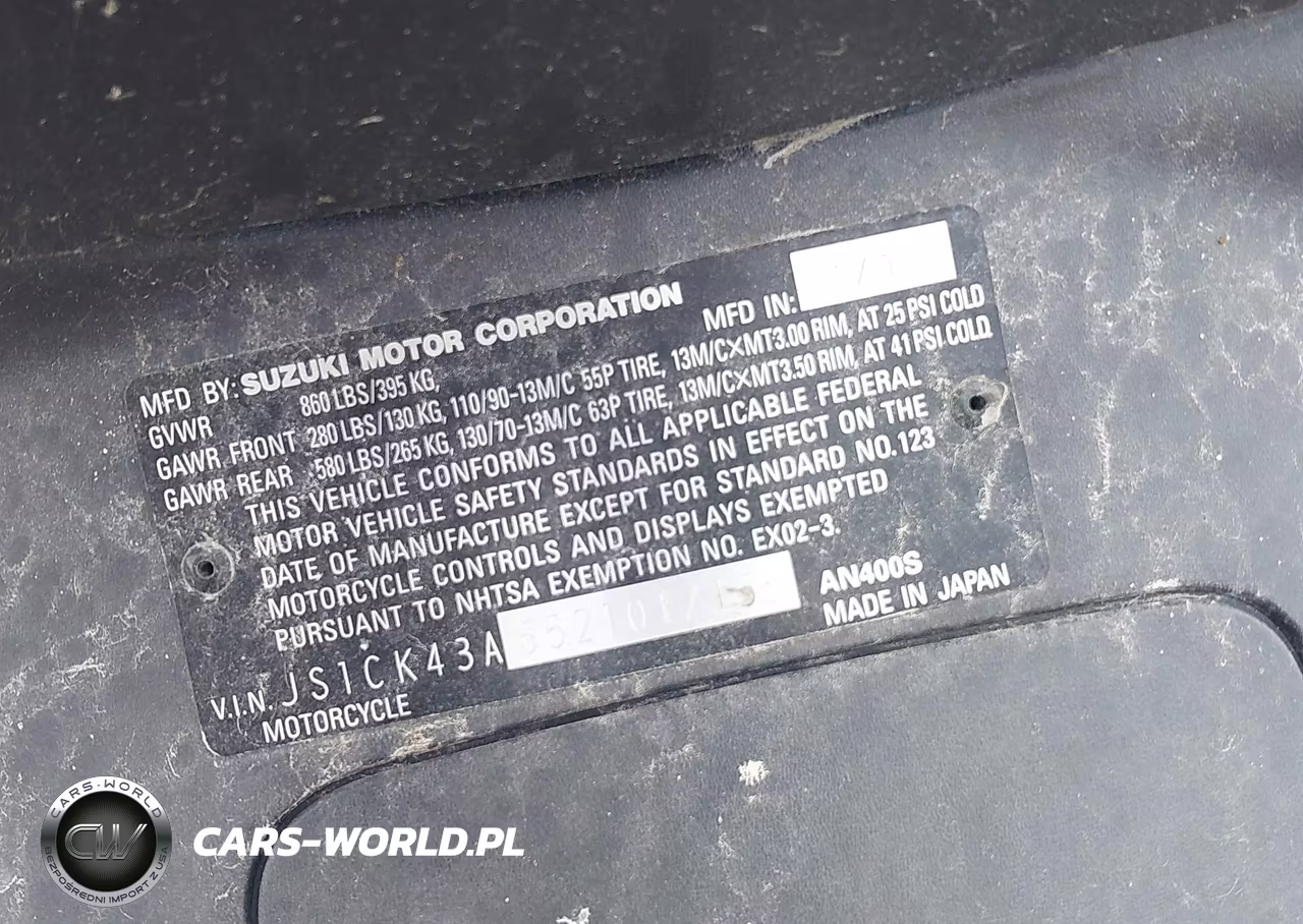 2005 Suzuki An400 K3 VIN:JS1CK43A652101715 - 10