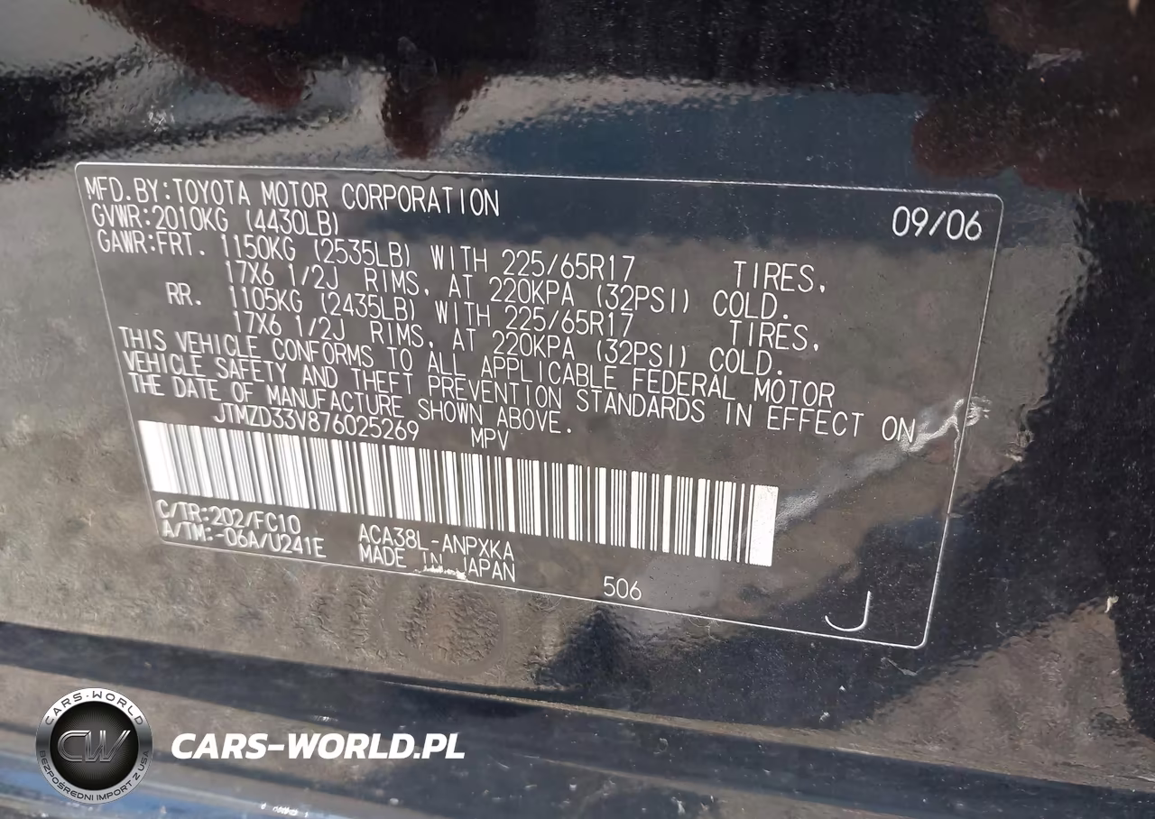2007 Toyota Rav4 VIN:JTMZD33V876025269 - 9