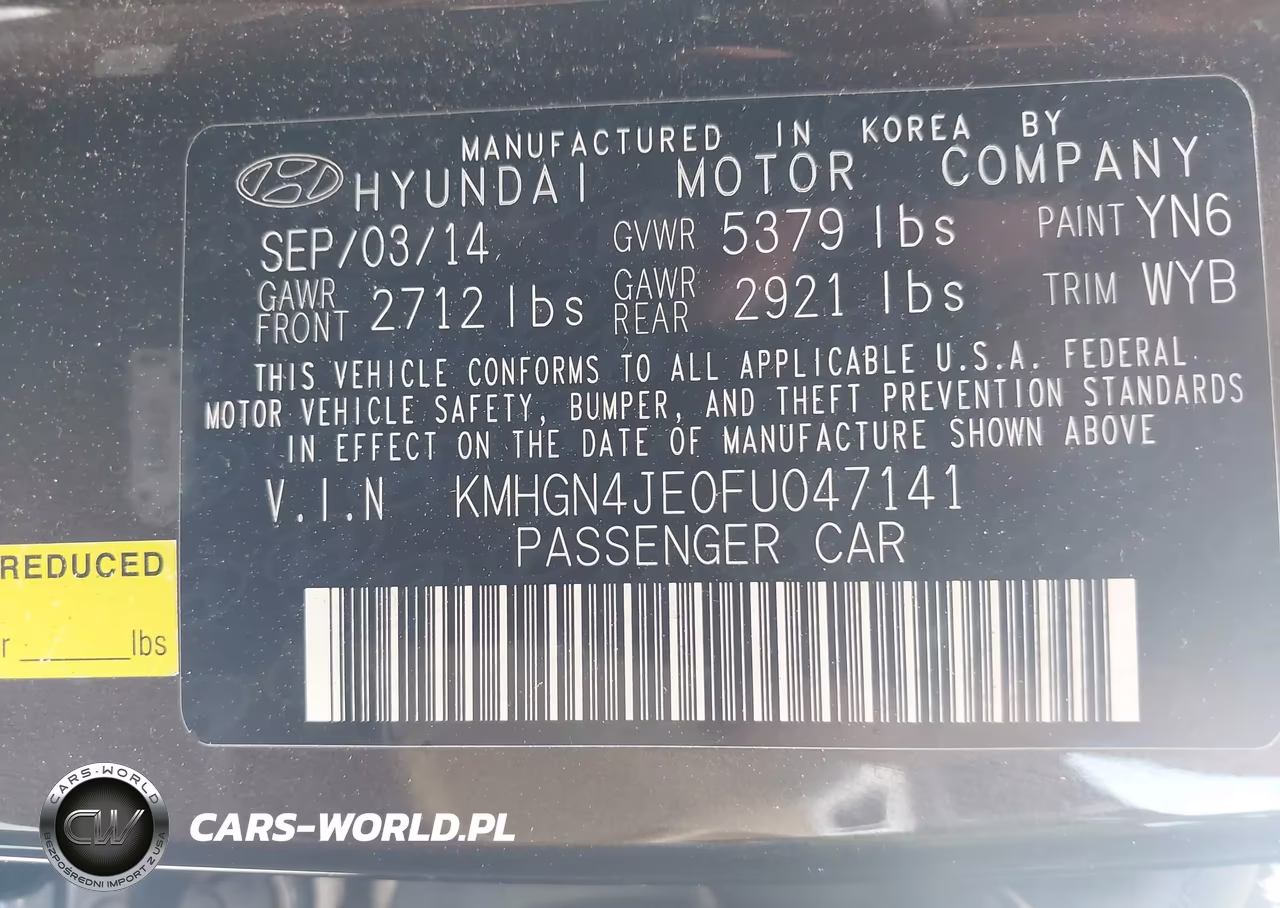 2015 Hyundai Genesis 3.8 VIN:KMHGN4JE0FU047141 - 9