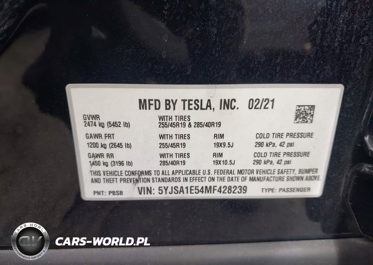 2021 Tesla Model S Long Range Dual Motor All-Wheel Drive VIN:5YJSA1E54MF428239 - 9
